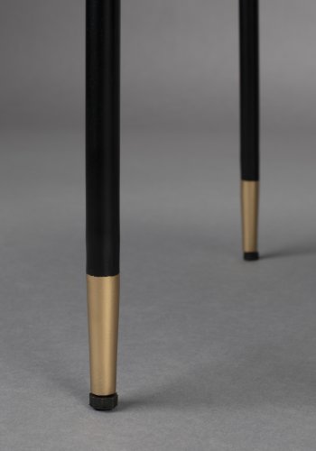 DUTCHBONE Phyllis sidebord, kologisk - svart mangotre og svart jern (sett med 3)