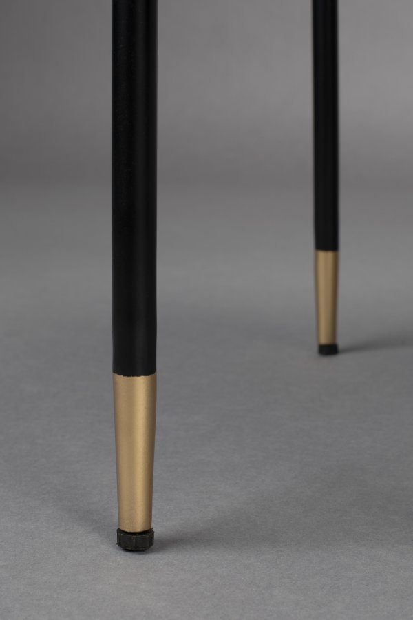 DUTCHBONE Phyllis sidebord, kologisk - svart mangotre og svart jern (sett med 3)