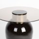 WHITE LABEL LIVING Mohra S sidebord, rundt - rkt glass og brun emalje (50)