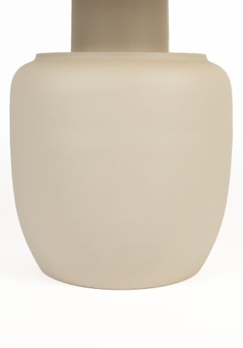 WHITE LABEL LIVING Karula sidebord, Hyt, rundt - beige keramikk/jern (60)