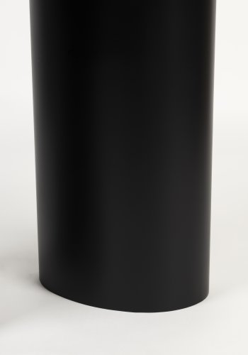 WHITE LABEL LIVING Bela sidebord - svart mangotre og svart jern (sett med 2)