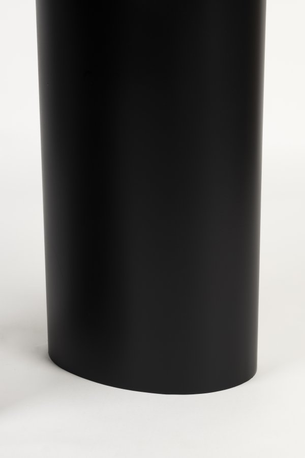 WHITE LABEL LIVING Bela sidebord - svart mangotre og svart jern (sett med 2)