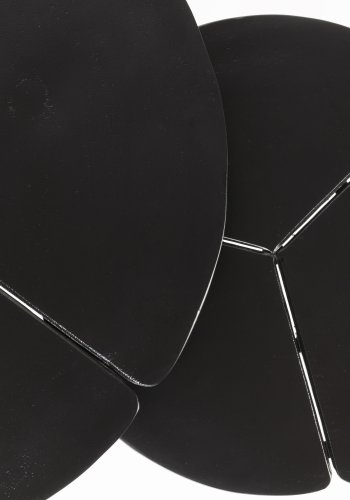 WHITE LABEL LIVING Kourdeboer sidebord - svart aluminium (sett med 2)