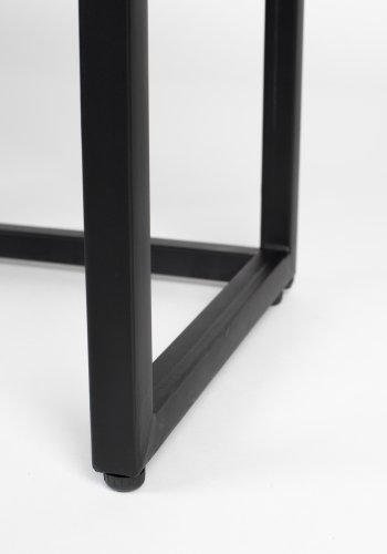 WHITE LABEL LIVING Webster sidebord, m. 2 skuffer - brun resirkulert teak og jern (40x30)