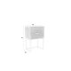 WHITE LABEL LIVING Webster sidebord, m. 2 skuffer - brun resirkulert teak og jern (40x30)