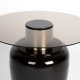 WHITE LABEL LIVING Mohra L sidebord, rundt - rkt glass og brun emalje (59)