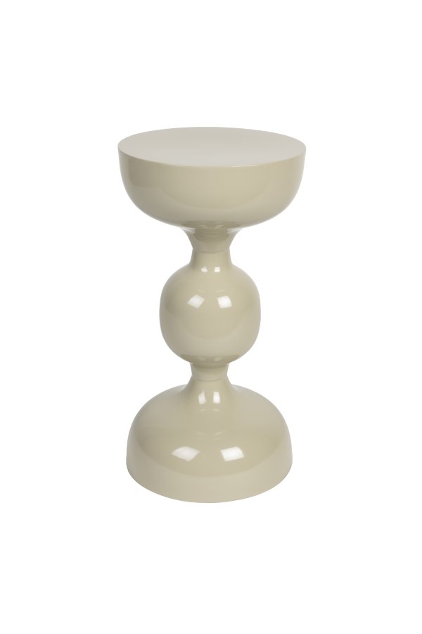 WHITE LABEL LIVING Lars sidebord, rundt - elfenbensfarget jern (31)