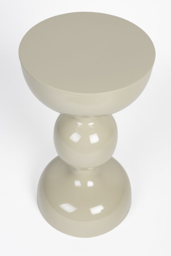 WHITE LABEL LIVING Lars sidebord, rundt - elfenbensfarget jern (31)