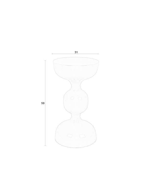 WHITE LABEL LIVING Lars sidebord, rundt - grnt metall (31)