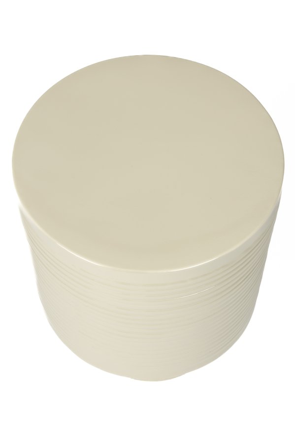 WHITE LABEL LIVING Sven L sidebord, rundt - elfenbensfarget jern (35)