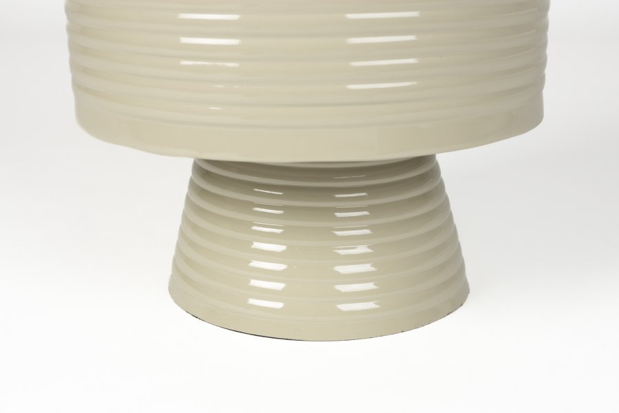 WHITE LABEL LIVING Sven L sidebord, rundt - elfenbensfarget jern (35)