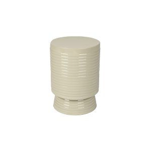 WHITE LABEL LIVING Sven S sidobord, runt - elfenbensfärgat järn (25)