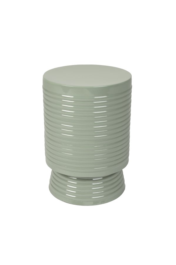 WHITE LABEL LIVING Sven S sidebord, rundt - grnt jern (25)