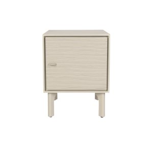 ZUIVER Morning sengebord, m. 1 lge og 1 hylde - gr rattan/MDF/akacietr (40x45)