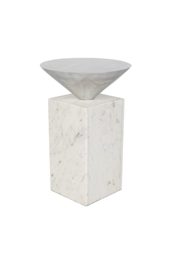 ZUIVER Pride sidebord - aluminium og hvit marmor (30)