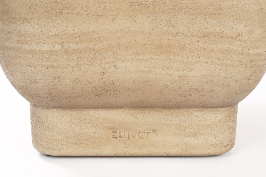ZUIVER Noble sidebord, firkantet - betong i beige travertinlook (45x45)