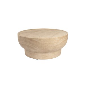 ZUIVER Noble soffbord, runt - beige betong i travertinlook (80)