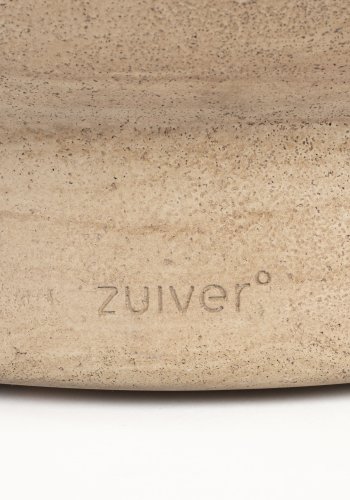 ZUIVER Noble salongbord, rundt - beige travertin-look betong (80)