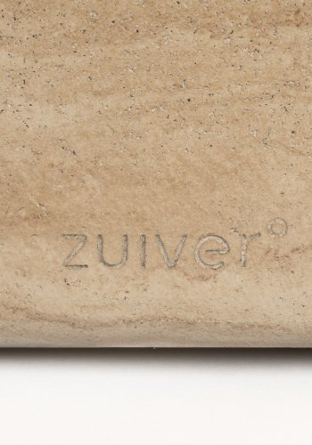ZUIVER Noble salongbord, ovalt - beige betong med travertinlook (100x50)