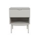 WHITE LABEL LIVING Cayo sidebord, m. 1 skuffe og 1 rum - hvid MDF og beige jern (41x40)