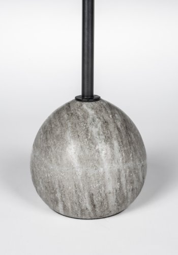 ZUIVER Cocktail sidebord, rundt - gr marmor og svart jern (25)