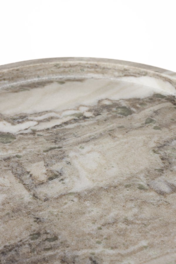 ZUIVER Cosmopolitan sidebord, rundt - brun marmor (40)