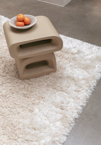 ZUIVER Eddy sidebord, rektangulrt - beige harpiks (43x35)