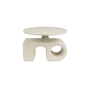 ZUIVER Hermit sidobord - vitt harts (58x58)