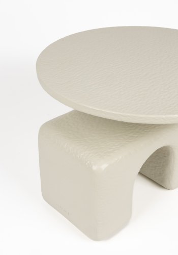 ZUIVER Hermit sidebord - hvit harpiks (58x58)