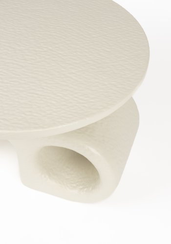 ZUIVER Hermit sidebord - hvit harpiks (58x58)