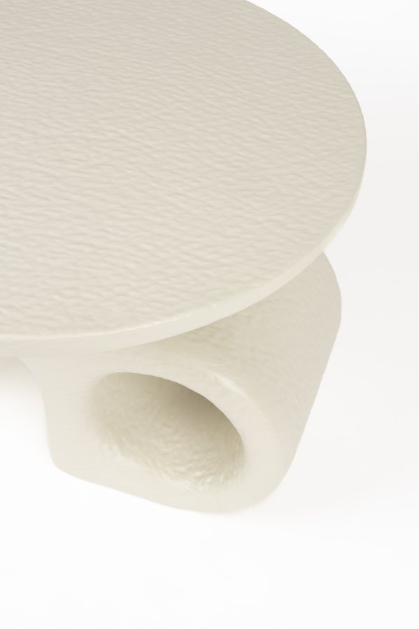 ZUIVER Hermit sidebord - hvit harpiks (58x58)