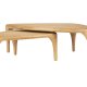 ZUIVER Isla salongbord - naturlig eikefiner (sett med 2)