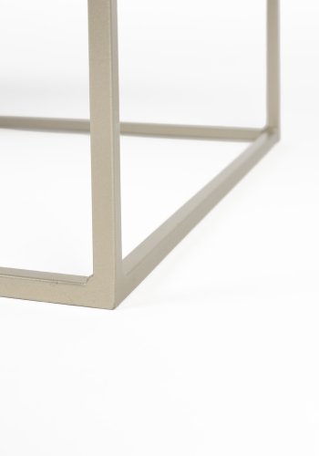 ZUIVER Stray sofabord, rektangulrt - gr marmor og grtt jern (91x41)