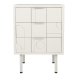 WHITE LABEL LIVING Funk sidebord, m. 3 skuffer - beige MDF og grtt jern (40x50)