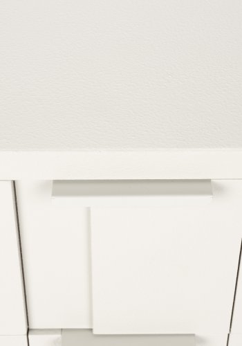 WHITE LABEL LIVING Funk sidebord, m. 3 skuffer - beige MDF og grtt jern (40x50)