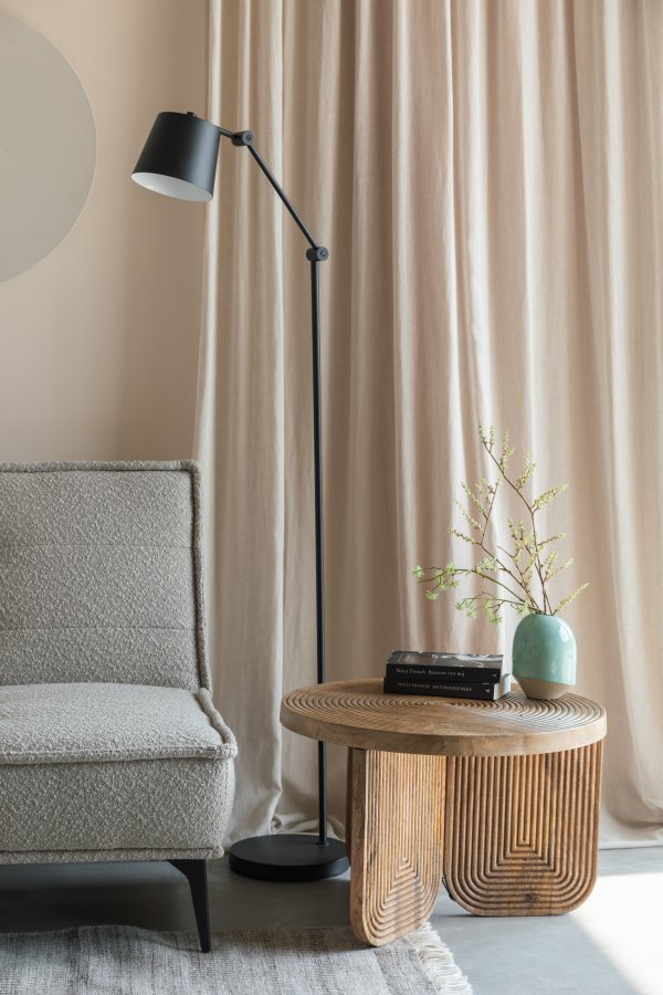 WHITE LABEL LIVING Cielke sovesofa - beige polyester og furu