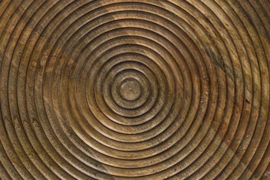 WHITE LABEL LIVING Maeze sidebord, rundt - brunt mangotre (40)