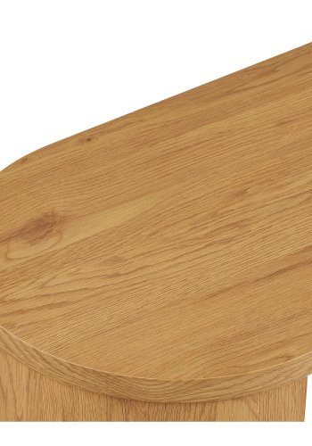 HOUSE NORDIC Bibione konsolbord, oval - natur decorpapir og tr� (114x38)