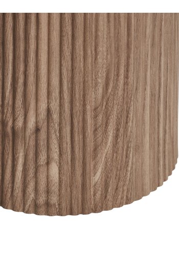 HOUSE NORDIC�Athens konsolbord, oval - hvid keramik og brun decorpapir (120x40)