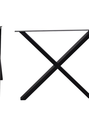HOUSE NORDIC Nimes Tischbeine - Esstischbeine pulverbeschichtet in Schwarz Design X
