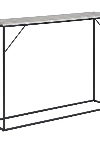 HOUSE NORDIC Vita konsollbord, rektangulrt - naturlig melaminfolie med travertin-look/svart stl (110x26)