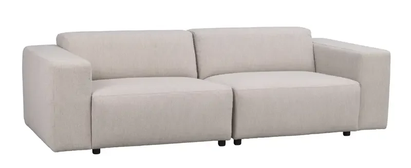 ROWICO Willard 3 pers. modulsofa - lys beige stoff