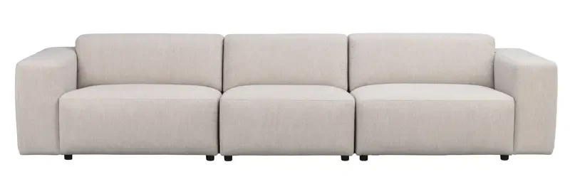 ROWICO Willard 4 pers. modulsofa - lys beige stoff