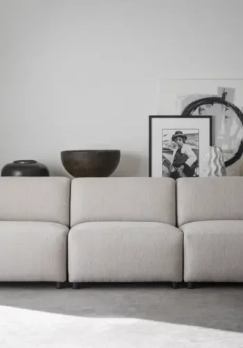 ROWICO Willard 4 pers. modulsofa - lys beige stoff