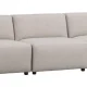 ROWICO Willard 4 pers. modulsofa - lys beige stoff
