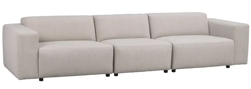 ROWICO Willard 4 pers. modulsofa - lys beige stoff