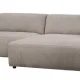 ROWICO Willard 3 pers. modulsofa, m. hyre sjeselong - beige stoff