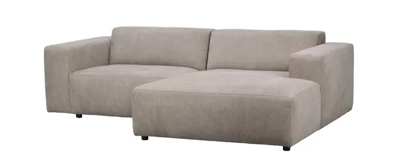 ROWICO Willard 3 pers. modulsofa, m. hyre sjeselong - beige stoff