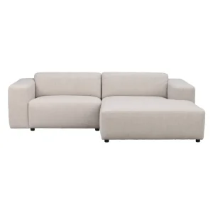 ROWICO Willard 3 pers. modul sofa, m. hjre chaiselong - lys beige stof