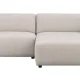 ROWICO Willard 3 pers. modulsofa, m. hyre sjeselong - lys beige stoff